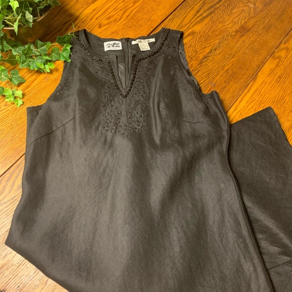 Nikki Valenti Irish Linen Sheath Dress Vintage - Picture 1 of 7